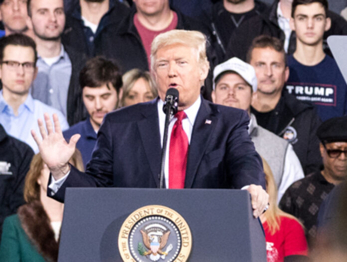 President Donald Trump delivers remarks