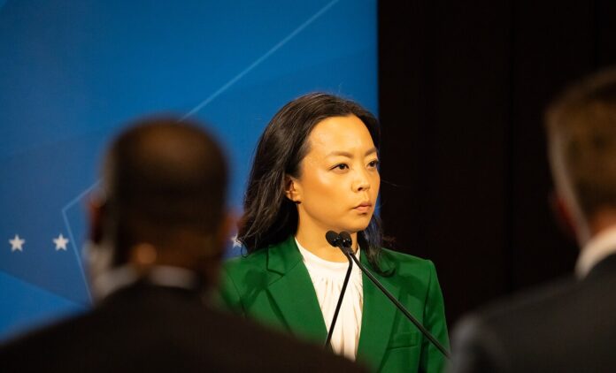 1280px-WI_State_Representative_Francesca_Hong_during_Democratic_Primary_debate_on_July_28,_2026_(3) Francesca_Hong